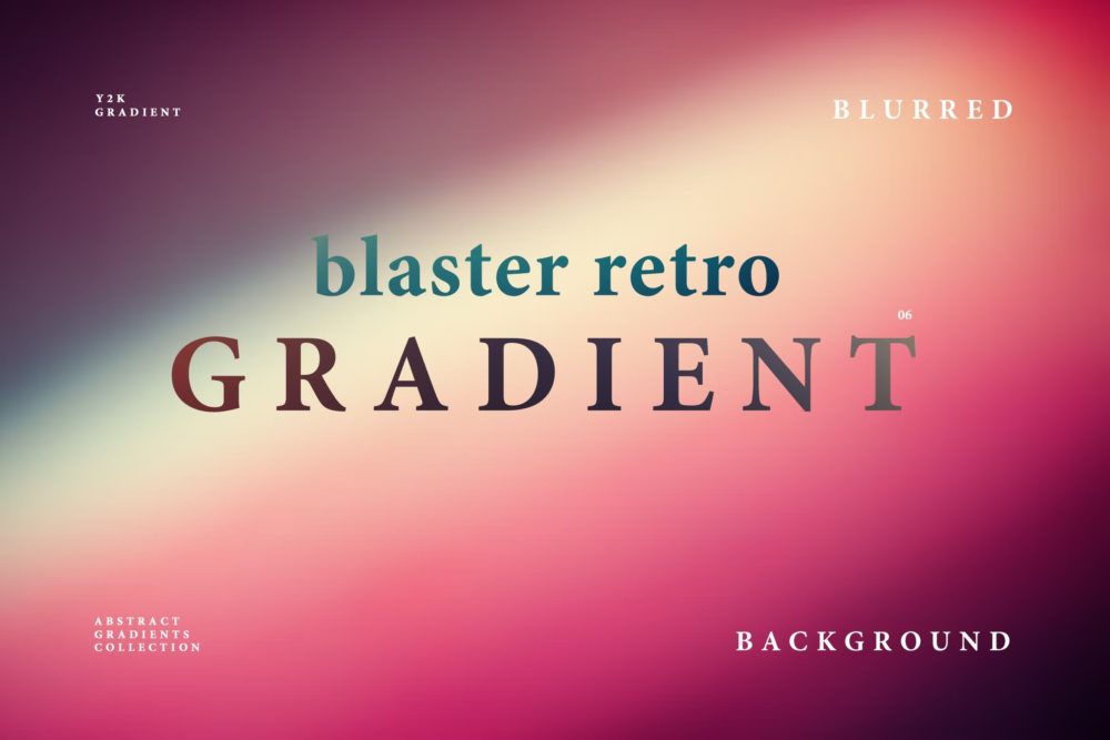 10款复古渐变y2k模糊海报设计背景图片设计素材 Blaster Retro Gradient Background_img_2