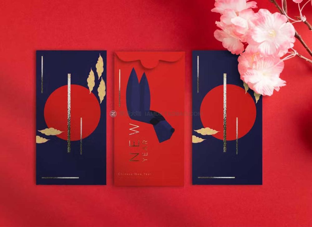 逼真中国新年节日利是封红包封面设计展示贴图psd样机模板 Chinese New Year Envelope Mockups_img_2