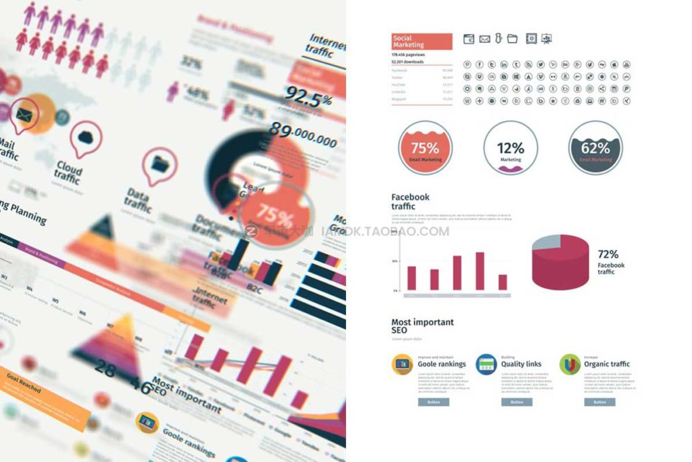 现代信息数据图表时间线饼状图商业图表元素ai矢量素材包 Modern Editable Infographics vol. 02_img_2