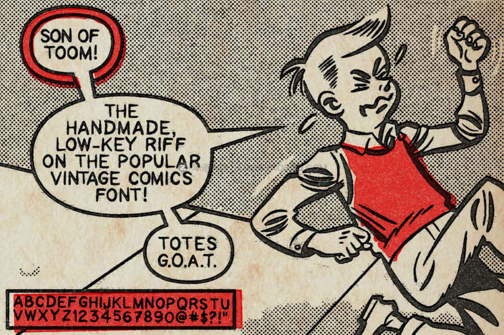 潮流复古漫画动漫风手写手绘英文字体安装包 Vintage Comic Font Pack_img_2