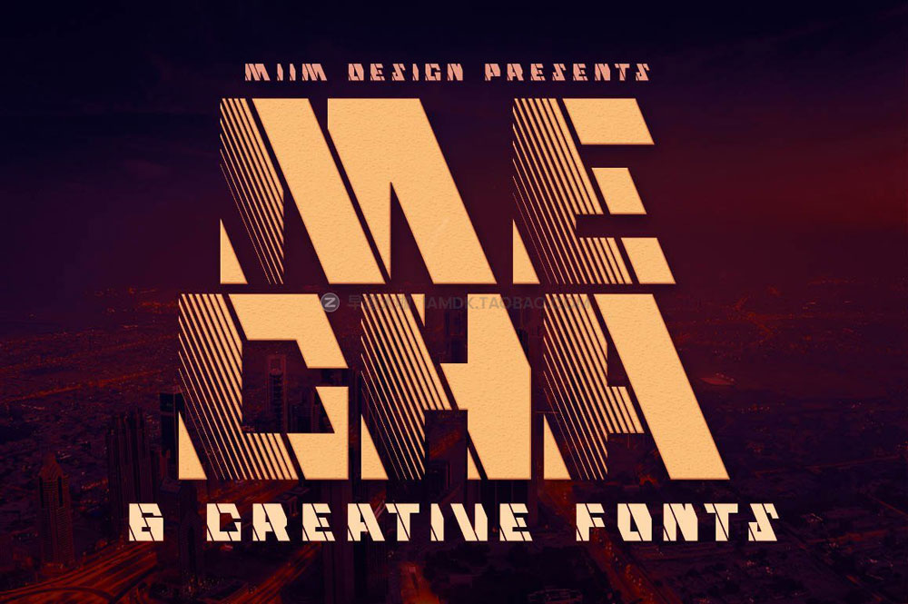 12套未来科幻独特尖锐几何学抽象艺术线条英文字体安装包 12 Geometric & Futuristic Fonts_img_2