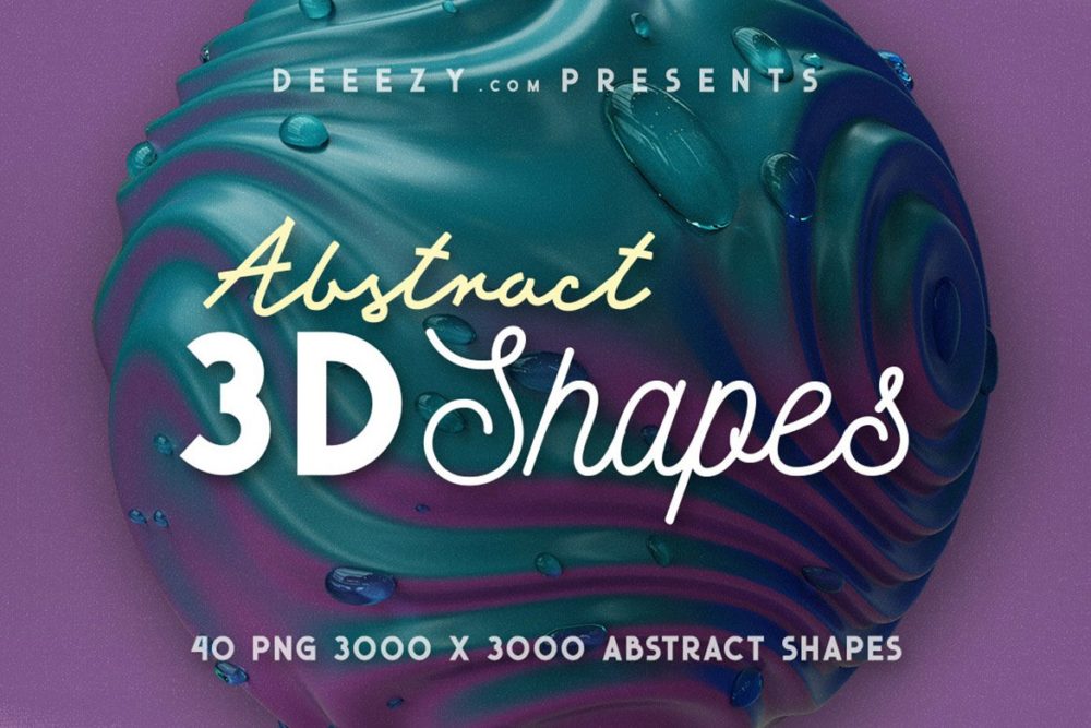 40款未来科幻3d三维立体创意抽象几何图形png免抠图设计素材 40 Abstract 3D Shapes_img_2