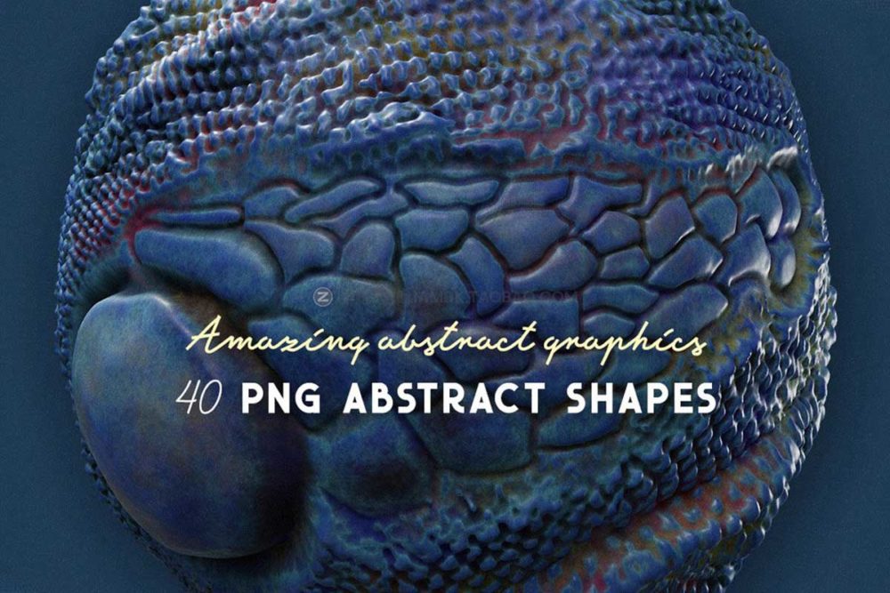 40款未来科幻3d三维立体创意抽象几何图形png免抠图设计素材 40 Abstract 3D Shapes_img_2