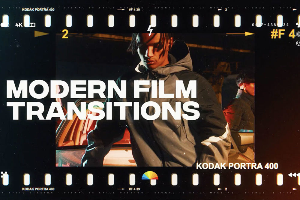 AE模板 做旧复古电影胶片灰尘照片演示幻灯片过渡特效包 Videohive - Film Modern Transitions_img_2