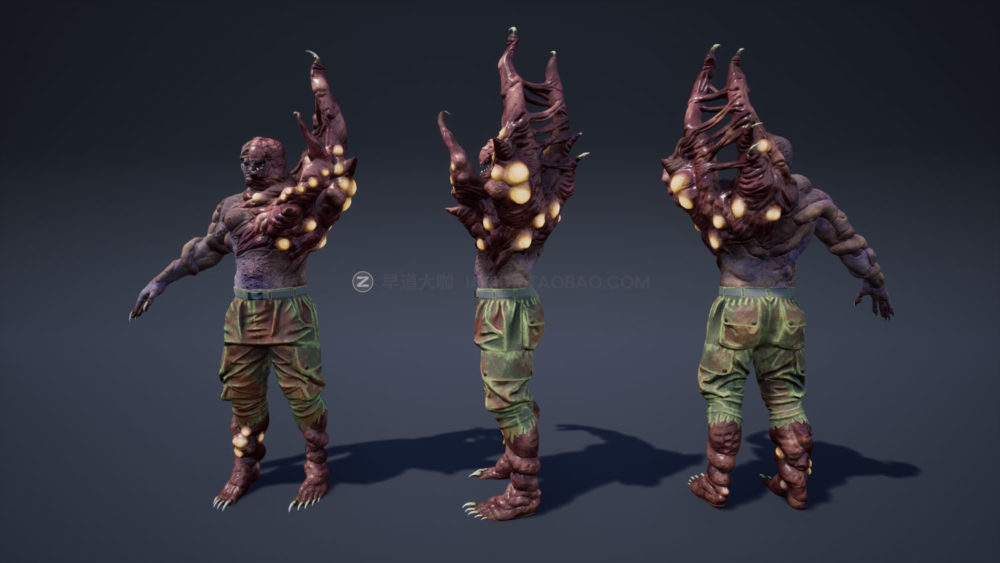 UE模型 恐怖游戏角色生物怪物3d模型设计素材 Unreal Engine - Humanoids Creatures Pack_img_2