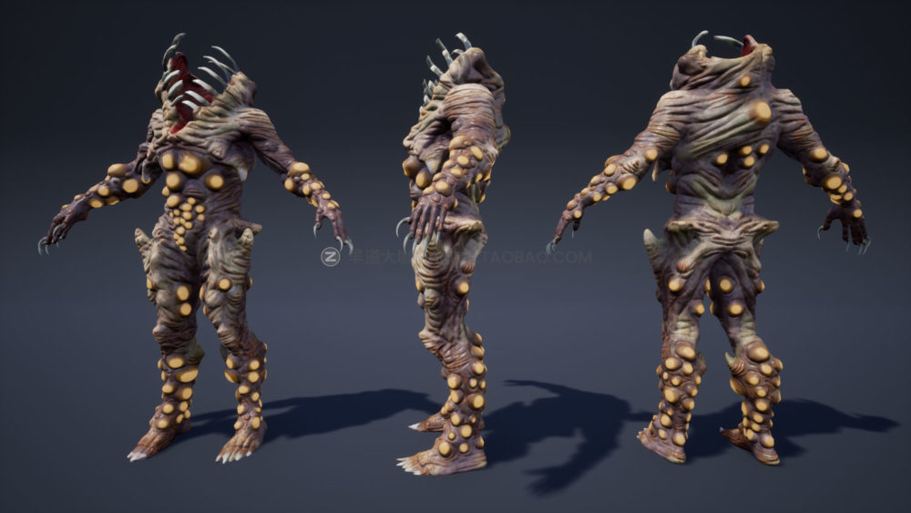 UE模型 恐怖游戏角色生物怪物3d模型设计素材 Unreal Engine - Humanoids Creatures Pack_img_2