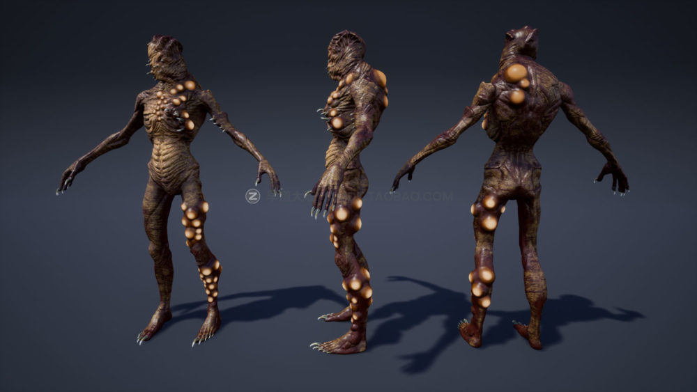 UE模型 恐怖游戏角色生物怪物3d模型设计素材 Unreal Engine - Humanoids Creatures Pack_img_2