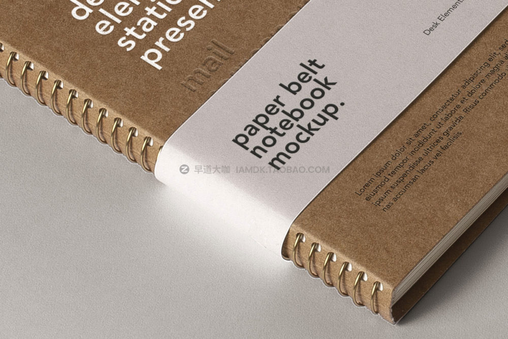 时尚品牌vi设计办公用品笔记本名片信纸展示ps贴图样机模板 Psd Desk Stationery Mockup_img_2