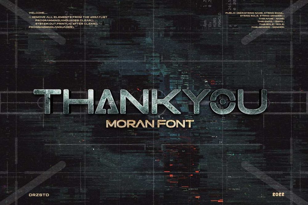 未来科幻机能标题logo徽标设计圆角无衬线英文字体安装包 Moran - Modern Futuristic Font_img_2