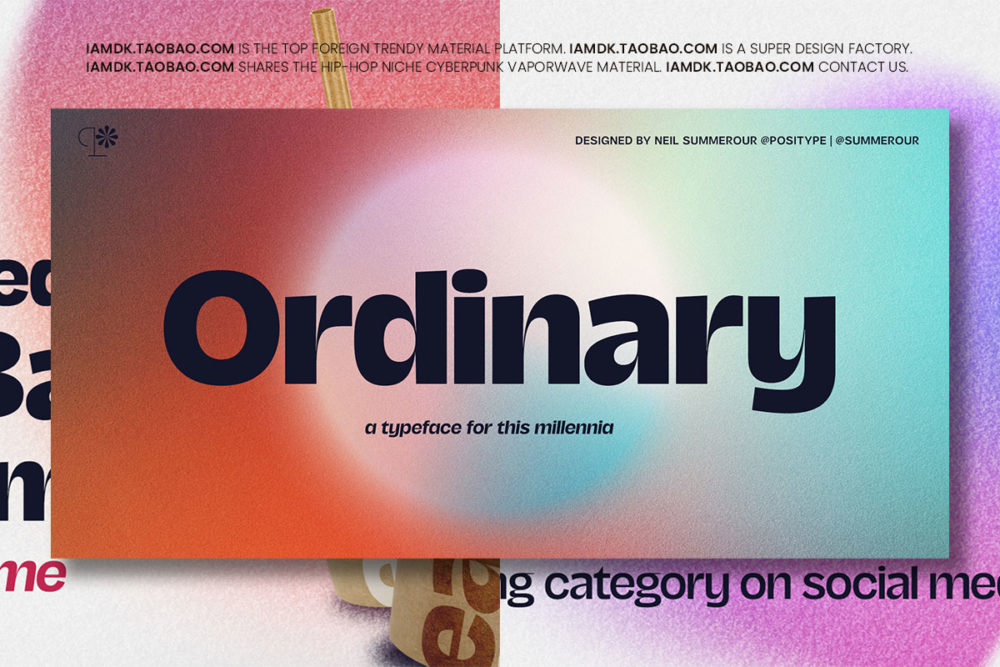 时尚品牌logo电影海报杂志标题无衬线英文字体 Ordinary Font Family_img_2