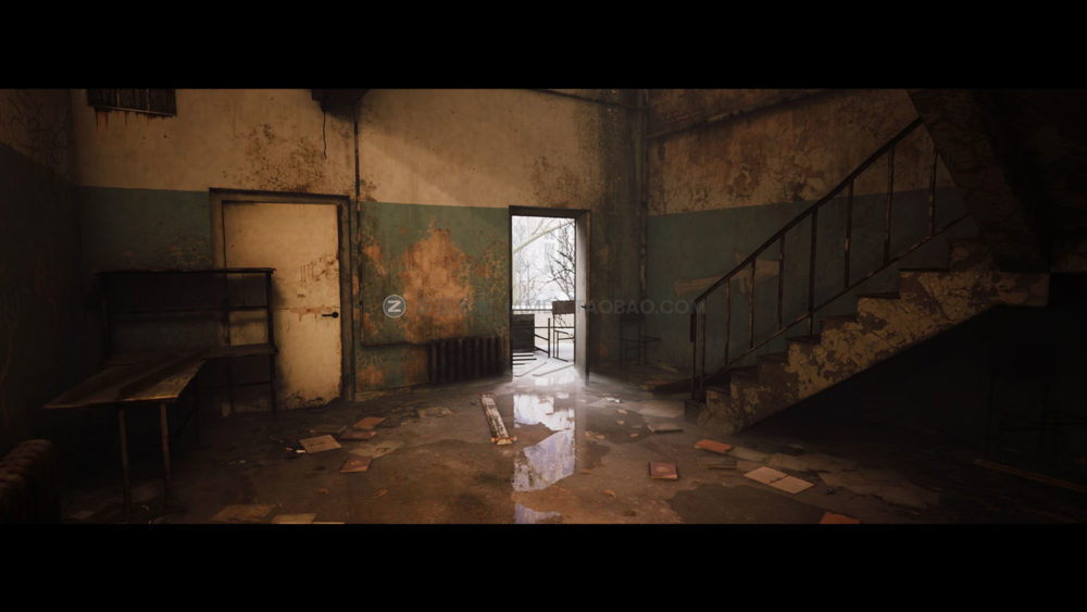 UE模型 苏联时期废弃的教室楼道宿舍3d设计素材 Unreal Engine - Abandoned Russian Building_img_2