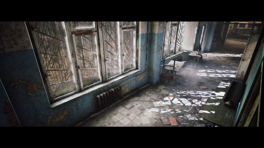 UE模型 苏联时期废弃的教室楼道宿舍3d设计素材 Unreal Engine - Abandoned Russian Building_img_2