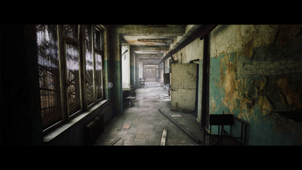 UE模型 苏联时期废弃的教室楼道宿舍3d设计素材 Unreal Engine - Abandoned Russian Building_img_2