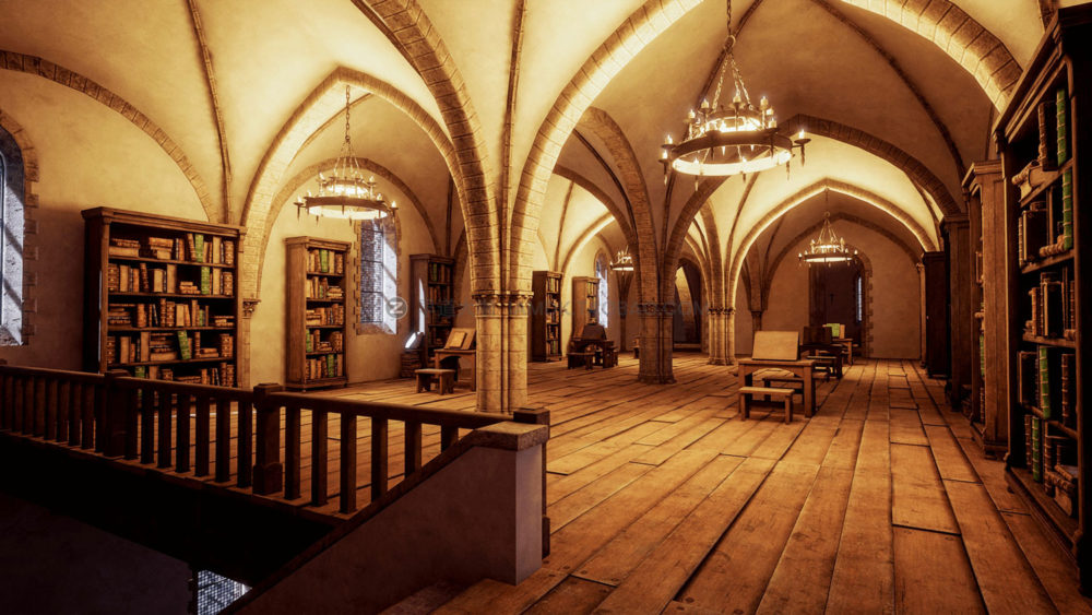 UE模型 中世纪欧洲模块化罗马式教堂庄园建筑3d设计素材 Unreal Engine - Medieval Modular Church_img_2