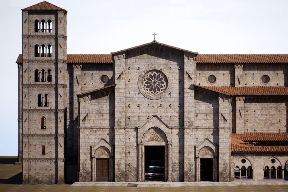 UE模型 中世纪欧洲模块化罗马式教堂庄园建筑3d设计素材 Unreal Engine - Medieval Modular Church_img_2