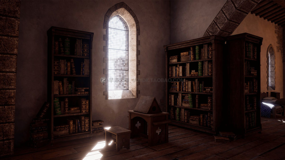 UE模型 中世纪欧洲模块化罗马式教堂庄园建筑3d设计素材 Unreal Engine - Medieval Modular Church_img_2