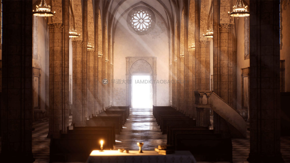 UE模型 中世纪欧洲模块化罗马式教堂庄园建筑3d设计素材 Unreal Engine - Medieval Modular Church_img_2