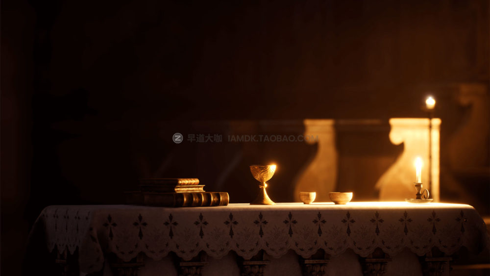 UE模型 中世纪欧洲模块化罗马式教堂庄园建筑3d设计素材 Unreal Engine - Medieval Modular Church_img_2