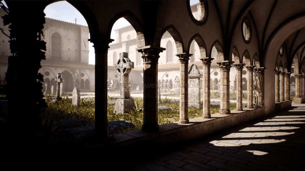 UE模型 中世纪欧洲模块化罗马式教堂庄园建筑3d设计素材 Unreal Engine - Medieval Modular Church_img_2