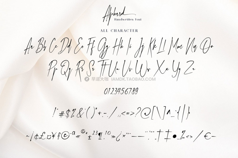 现代优雅手写签名psai英文字体安装包 Alphard - A Handwritten Fonts_img_2