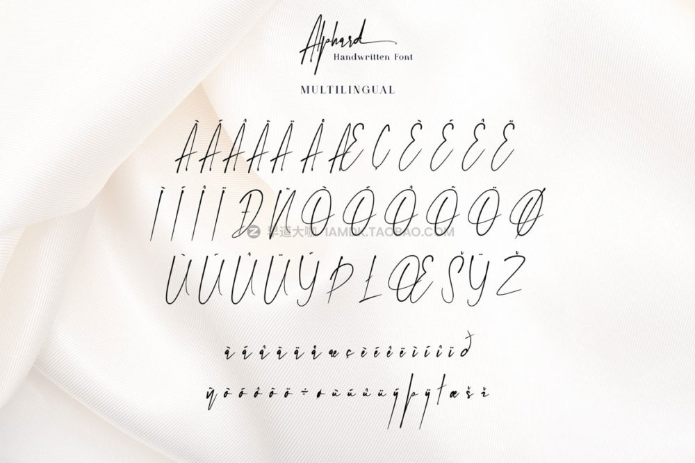 现代优雅手写签名psai英文字体安装包 Alphard - A Handwritten Fonts_img_2