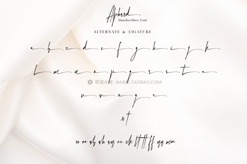 现代优雅手写签名psai英文字体安装包 Alphard - A Handwritten Fonts_img_2