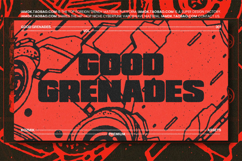 100款做旧手榴弹手雷矢量线稿图设计素材 Good Grenades Vector Pack_img_2