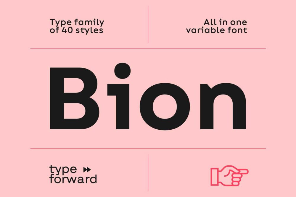 现代几何学品牌推广标志徽标logo设计无衬线字体包 Bion Font Family_img_2