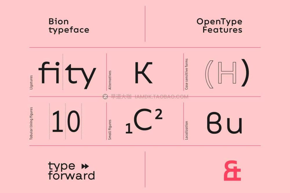 现代几何学品牌推广标志徽标logo设计无衬线字体包 Bion Font Family_img_2