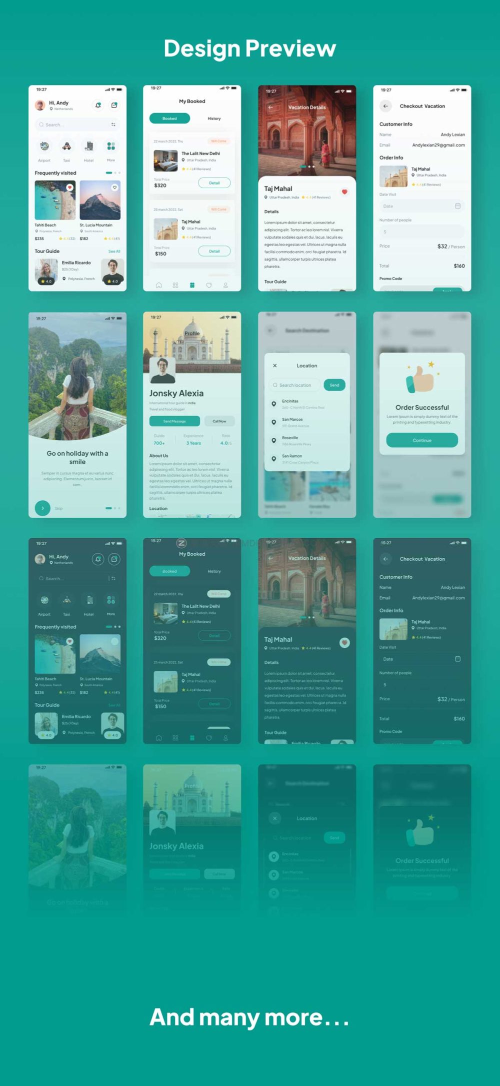 120屏旅行房屋机票票务预定app应用程序界面设计ui套件 Travas - Travel Mobile App UI Kits_img_2