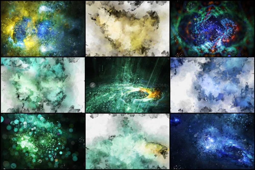 50款高清科幻星球宇宙太空星系抽象壁纸背景图片设计素材 50 Watercolor Galaxy Backgrounds_img_2