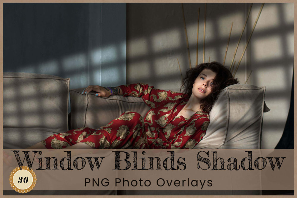 30张室内数字百叶窗窗口光线阴影叠加层png免抠图背景图片 Window Blinds Shadow Photo Overlays_img_2