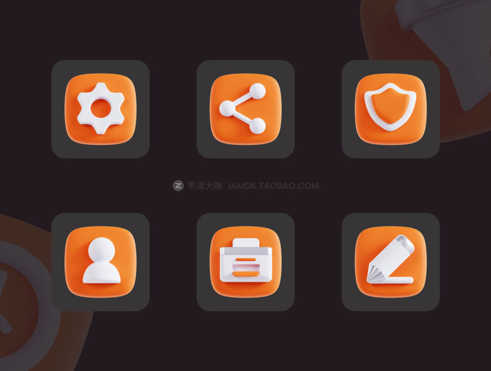 50个高级app网站用户中心界面设计3d图标icon设计素材包 3D User Interface_img_2