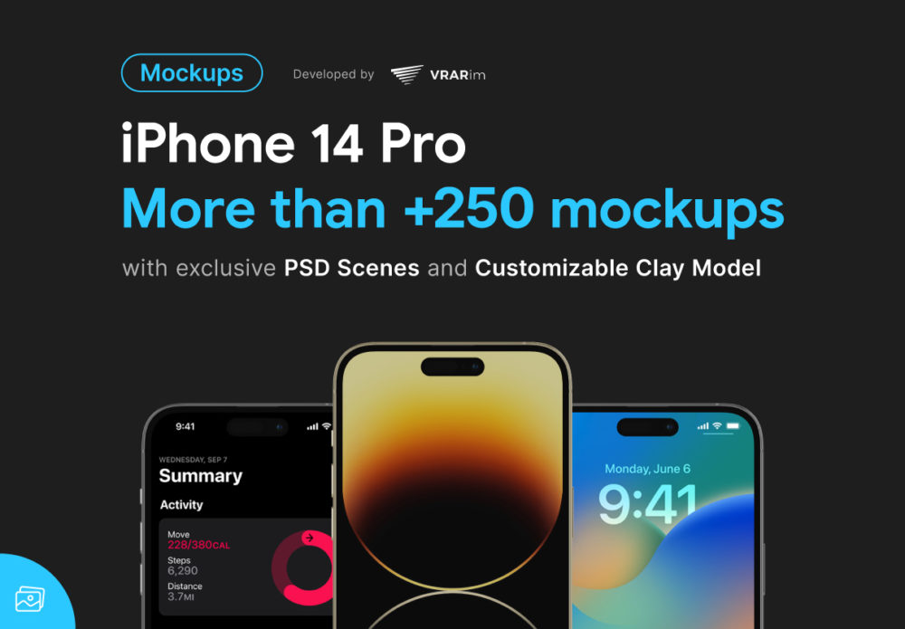 250多个苹果iPhone 14 Pro手机屏幕演示样机模型psd&png设计素材合集 iPhone 14 Pro Mockups Collection_img_2