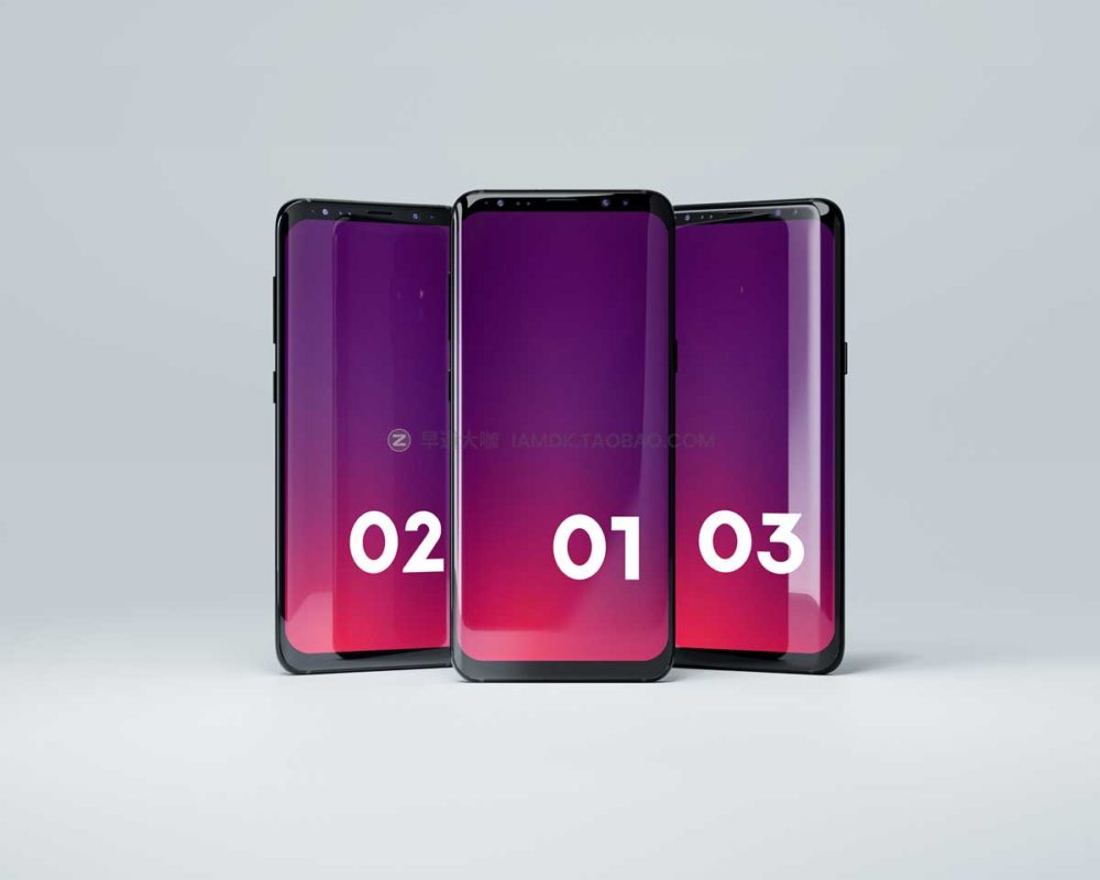 12款安卓手机三星Galaxy S9屏幕演示样机模板psd源文件 Samsung Galaxy S9 Presentation mockup Kit_img_2