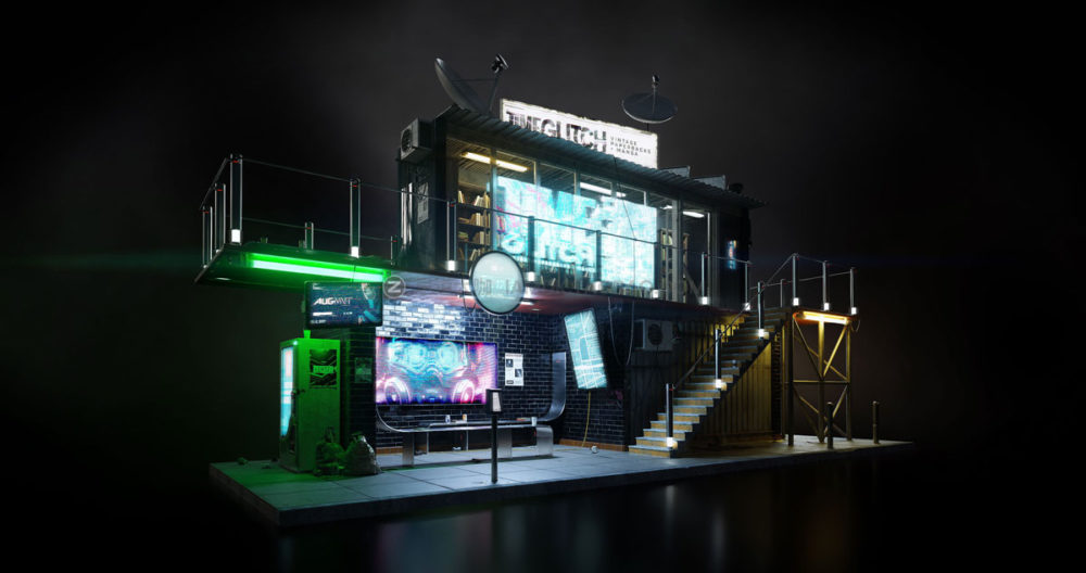 赛博朋克城市街道设施建筑3D模型C4D/MAX/FBX/OBJ/Maya/Blender等 Kitbash3d - Cyber District_img_2