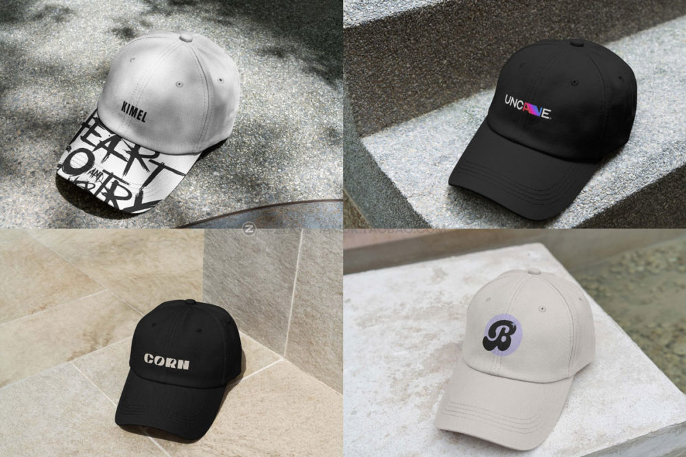 14款逼真女士棒球帽印花图案设计展示贴图psd样机模板 Baseball Cap Mockups Set_img_2