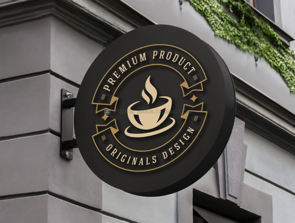 6款逼真咖啡店面包店标牌徽标logo设计展示贴图psd样机模板 Cafe and Coffee Shop Logo Mockups_img_2