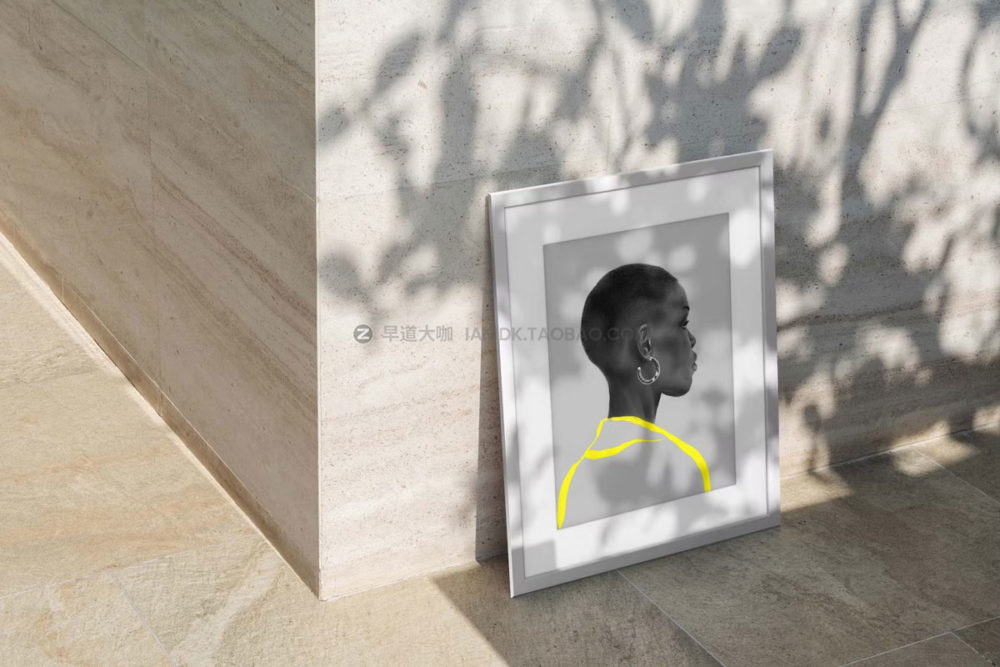 10款简约木质客厅装饰挂画相框画芯设计贴图psd样机模板 Photo Frame Mockups_img_2