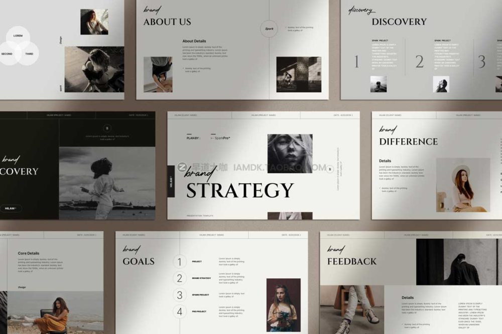 28页创意品牌策划业务分析演示文稿ppt设计模板素材 Brand Strategy Template_img_2