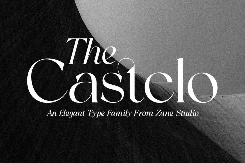 独特优雅杂志排版婚礼品牌logo设计衬线英文字体包 The Castelo Serif_img_2