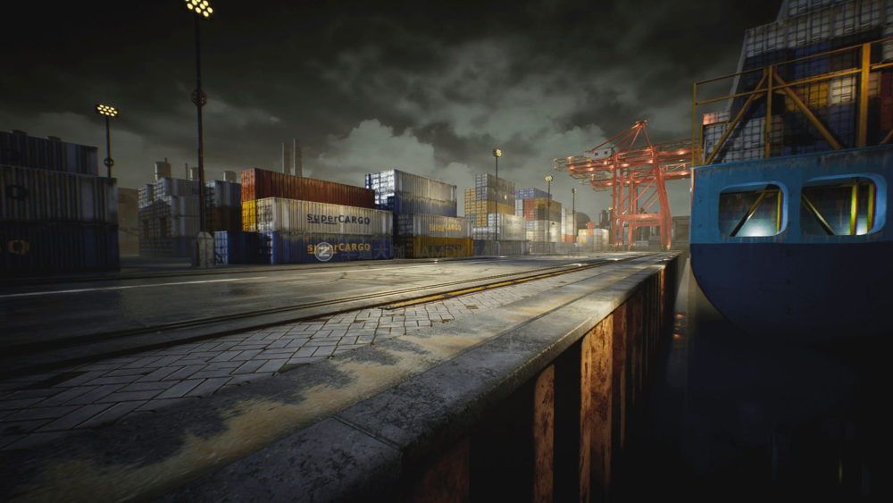 UE模型 高品质海港港口码头集装箱3d设计素材 Unreal Engine – Container Yard Environment Set_img_2