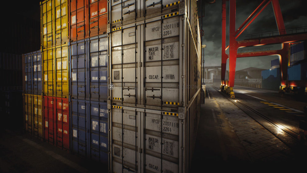 UE模型 高品质海港港口码头集装箱3d设计素材 Unreal Engine – Container Yard Environment Set_img_2