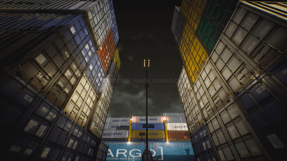 UE模型 高品质海港港口码头集装箱3d设计素材 Unreal Engine – Container Yard Environment Set_img_2