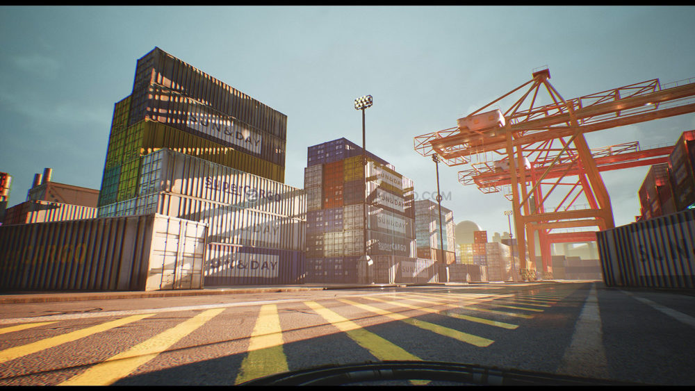 UE模型 高品质海港港口码头集装箱3d设计素材 Unreal Engine – Container Yard Environment Set_img_2