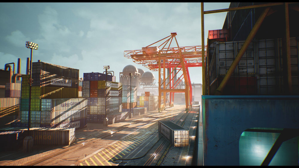 UE模型 高品质海港港口码头集装箱3d设计素材 Unreal Engine – Container Yard Environment Set_img_2