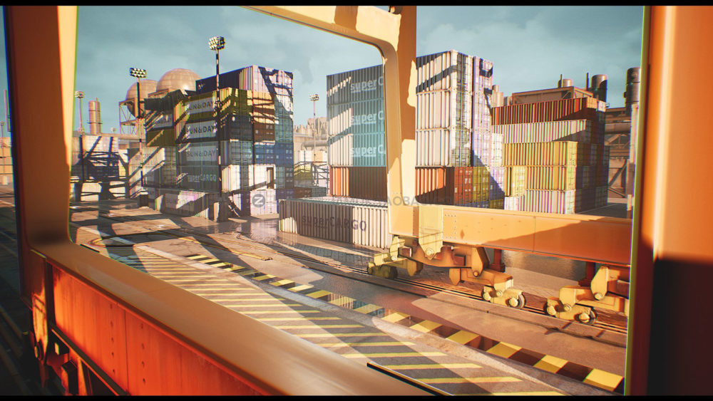 UE模型 高品质海港港口码头集装箱3d设计素材 Unreal Engine – Container Yard Environment Set_img_2