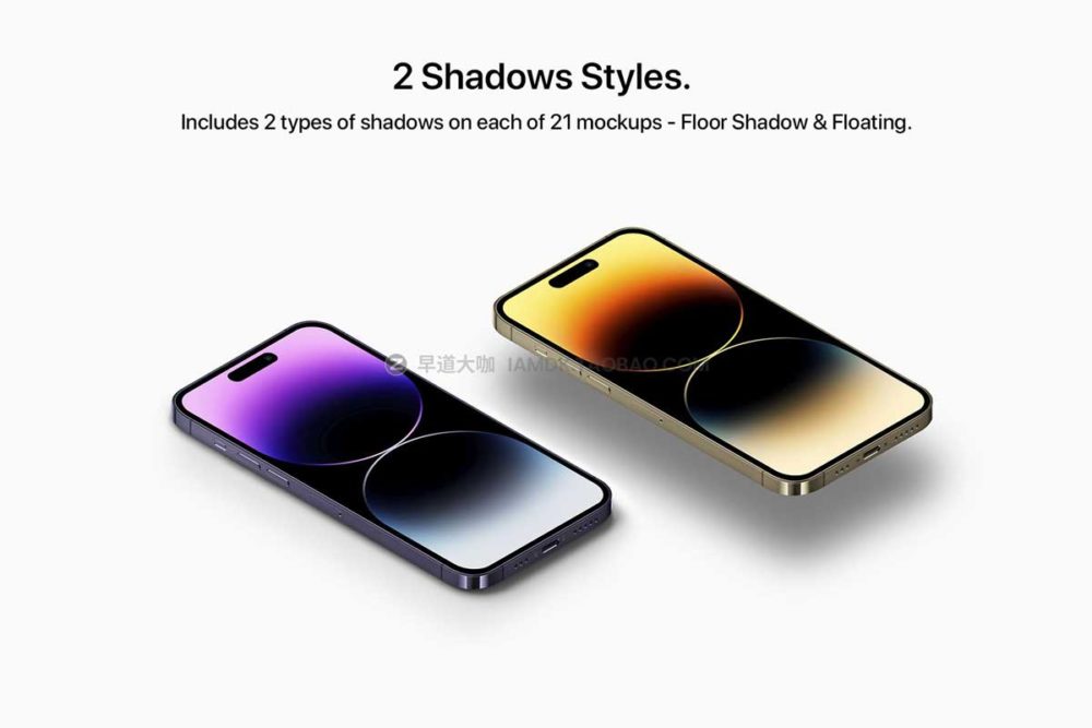 21款时尚APP界面设计苹果新款iPhone 14 Pro手机屏幕演示PSD样机模板 iPhone 14 Pro - 21 Mockups Scenes_img_2