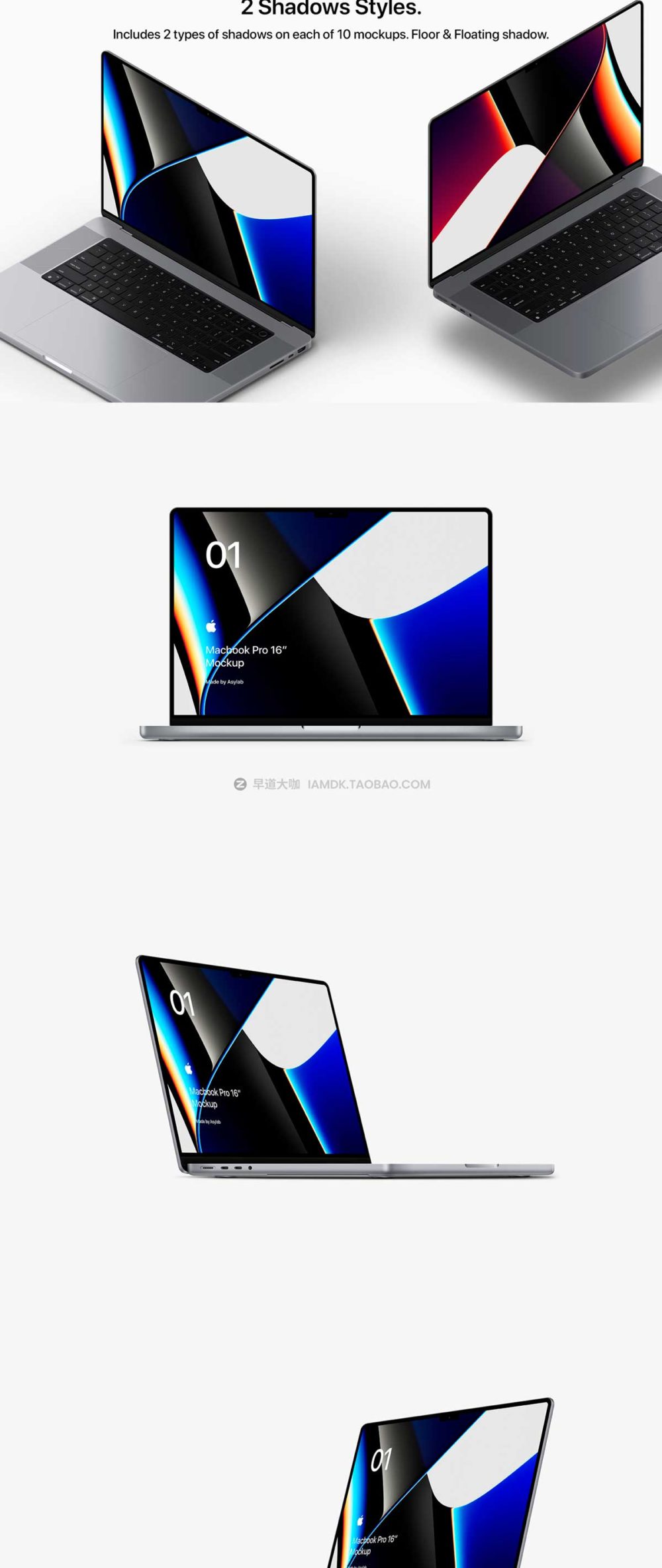 苹果2022年MacBook笔记本电脑网页ui界面设计作品贴图ps样机素材MacBook Pro 16-Inch Mockups_img_2