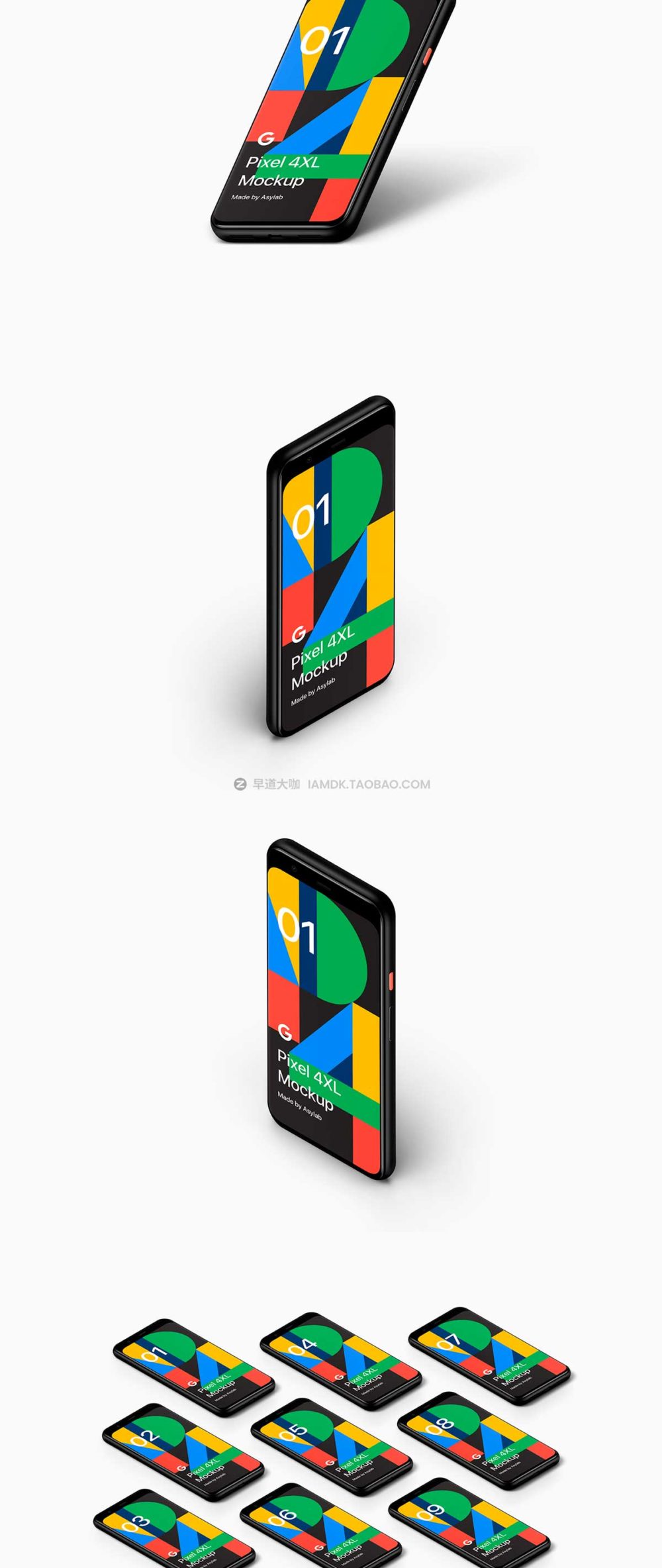 20款高质量APP界面设计谷歌Google Pixel 4手机屏幕演示PSD样机模板 Google Pixel 4 - 20 Mockups Scenes_img_2